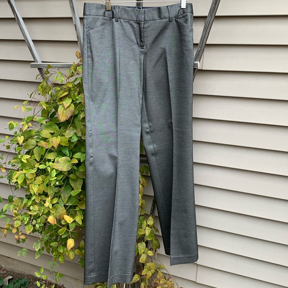 Express size six shiny bland grey pant
